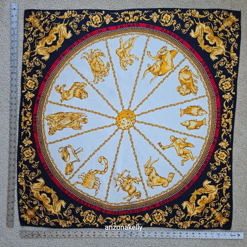 Ann Taylor Silk Scarf Zodiac Horoscope Astrology